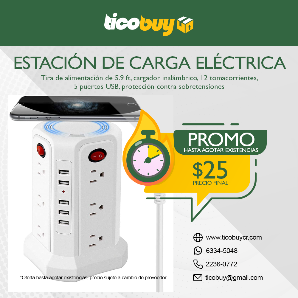 Estación de carga eléctrica de 2500 W - Ticobuy